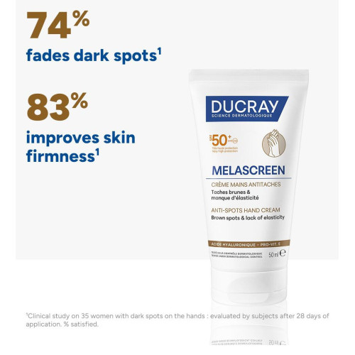 Ducray MELASCREEN Mains : Crème SPF50+ Anti-Taches 50ml