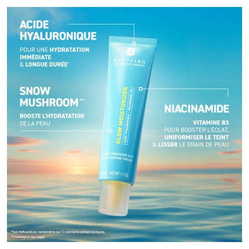 Erborian Glow Moisturizer : Hydratation 24h & Teint lumineux