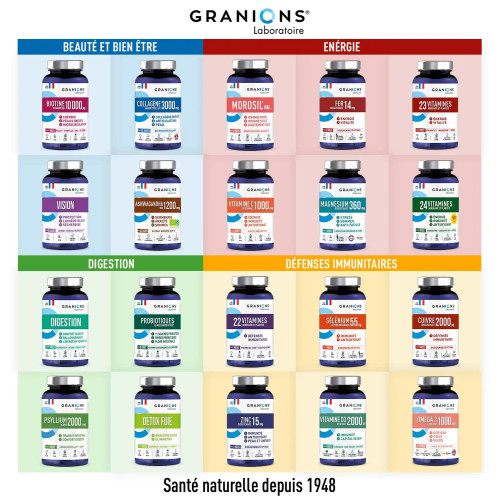 Granions Oméga 3 1000mg : 60 caps - Soutien cœur & cerveau