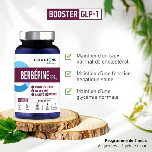 Berbérine Granions 380 mg : Équilibre glycémie & cholestérol