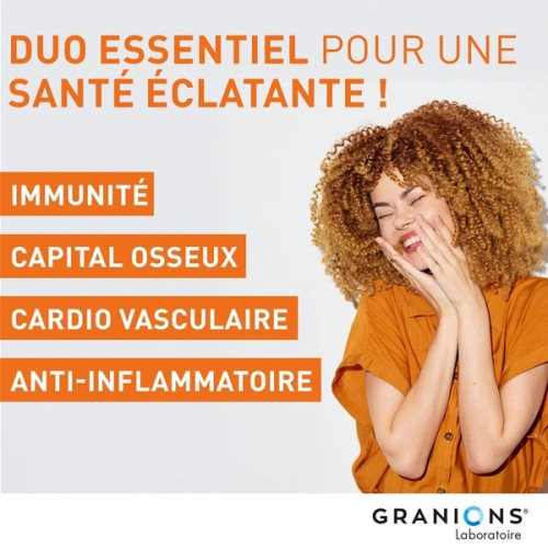 Granions K2-D3 : Soutien Osseux & Immunité - 2000 UI D3 - 60 Comprimés