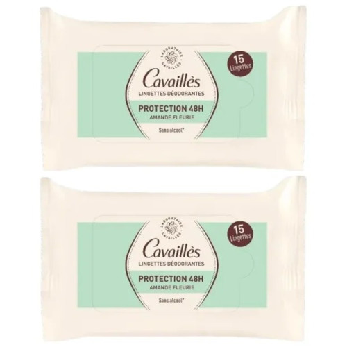 Lingettes Déo Cavaillès 48H - Amande Fleurie, Douceur Naturelle
