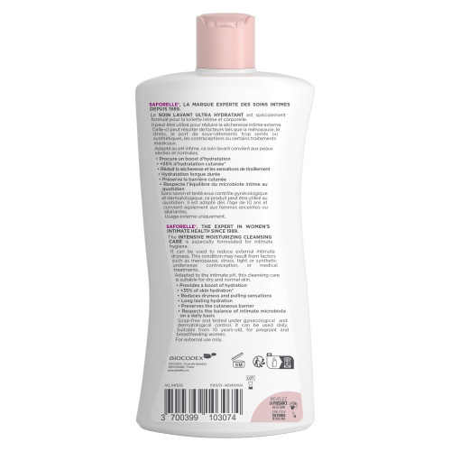 Saforelle Soin Lavant Ultra Hydratant 500ml - +35% Hydratation