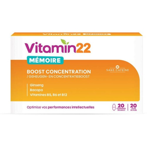 VITAMIN'22 Boost Concentration : Bacopa & Ginseng pour focus optimal