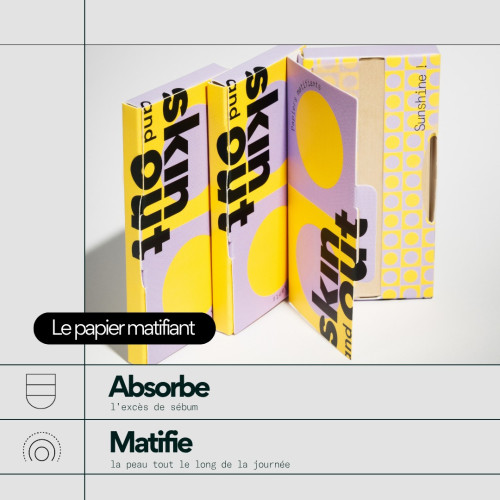 Papier matifiant SKIN&OUT - Effet velouté instantané