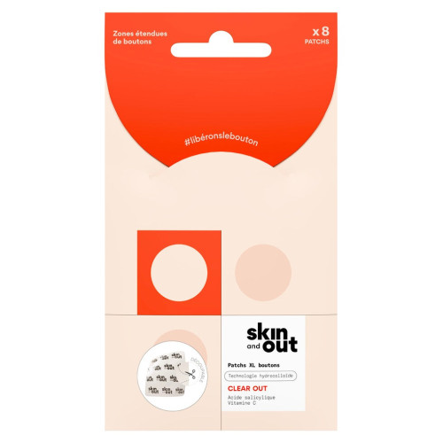 Patch XL Boutons Skin&Out : Cicatrise & Élimine les Boutons Rapidement