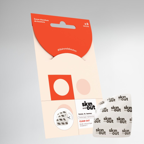 Patch XL Boutons Skin&Out : Cicatrise & Élimine les Boutons Rapidement