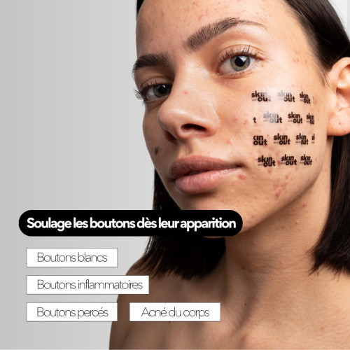 Patch XL Boutons Skin&Out : Cicatrise & Élimine les Boutons Rapidement