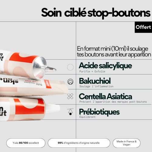 Coffret SKIN&OUT : Patchs Acné Hydrocolloïdes + Mini-Soin Stop-Boutons
