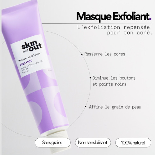 Masque exfoliant Peel OUT : Éclat & Pores nets en 10 min