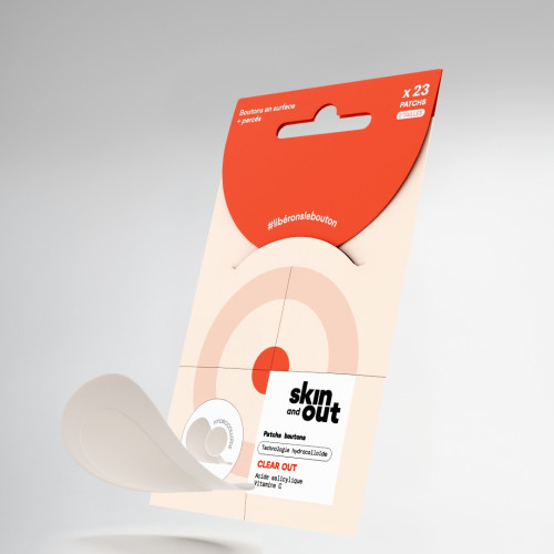 Patchs anti-boutons SKIN&OUT : 23 patchs cicatrisation rapide