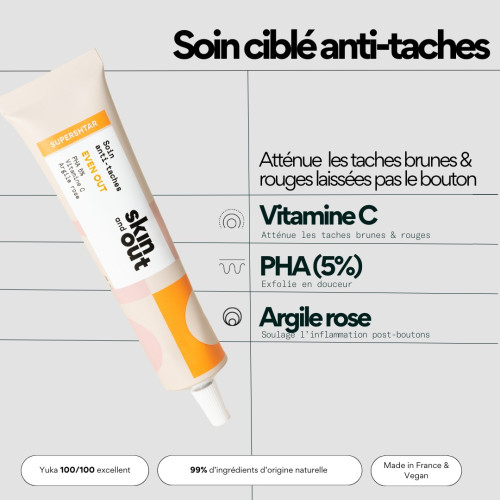 SKIN&OUT Anti-Taches : Atténue taches brunes et rouges en 2 mois