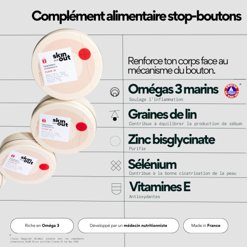 STOP BOUTON SKIN&OUT : Contrôlez l'acné adulte naturellement