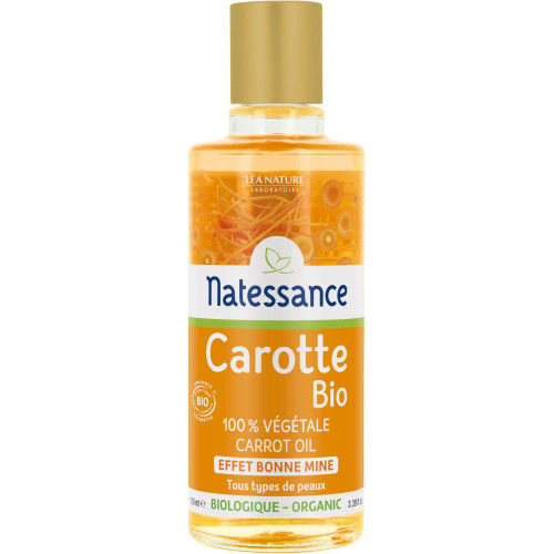 Huile Carotte Bio Natessance - Nourrit & Illumine la Peau