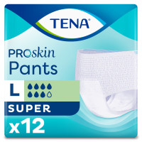 TENA Slip Absorbant ProSkin SUP L - Protection 12h, 2010ml, 12 unités
