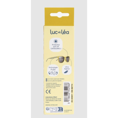 Lunettes sol enfants 1-3 ans LUC ET LEA - Protection UV 100% citron