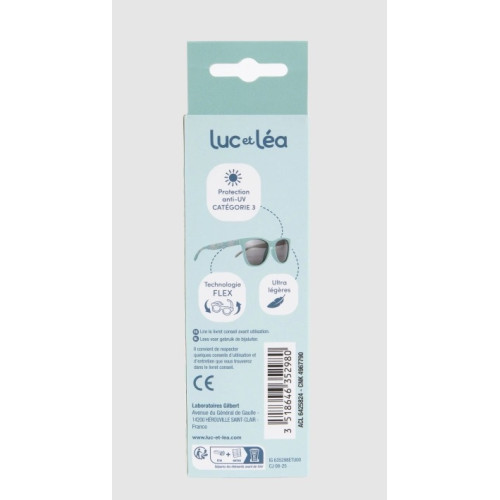 Lunettes sol LUC ET LEA 3-5 ans : Protection UV max & sécurité enfant