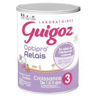 Lait Guigoz Relais 3 : Croissance optimale 1-3 ans, protéines adaptées