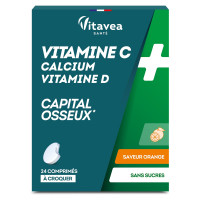 Comprimés Vitavea : Vit C+Ca+Vit D pour ossature solide et énergie