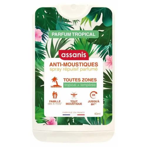Spray Anti-Moustiques ASSANIS Tropical - 8h de protection