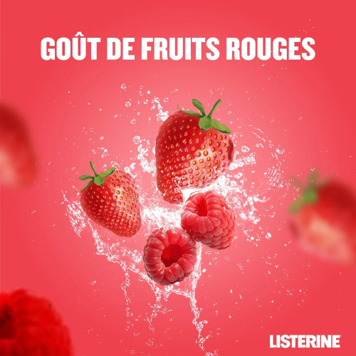 Listerine Kids Bain Bouche Fruits Rouges - Nettoyage 99,9% Bactéries
