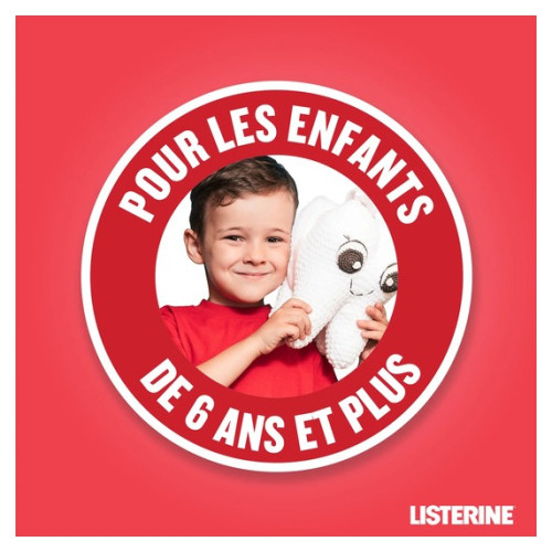 Listerine Kids Bain Bouche Fruits Rouges - Nettoyage 99,9% Bactéries