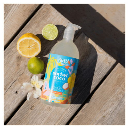 Gel Douche Sorbet Coco MKL - 1L, Fraîcheur & Douceur Naturelle