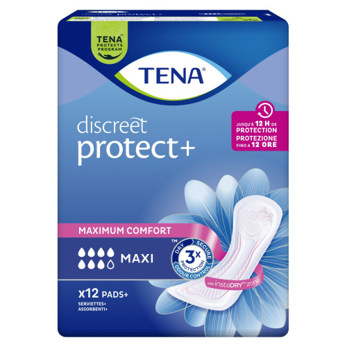 TENA Lady Maxi : Serviette anatomique anti-fuites urinaires puissantes