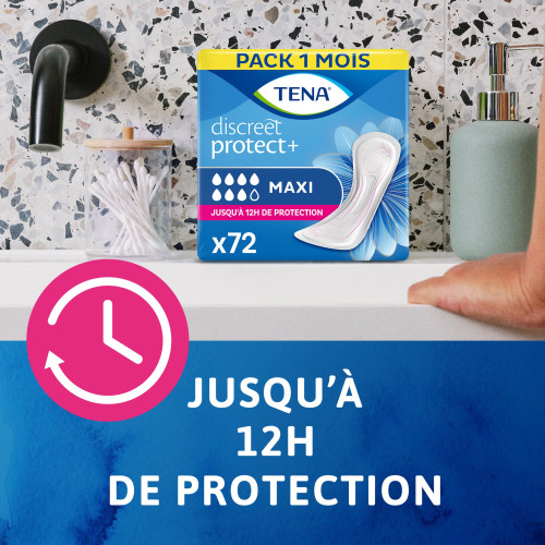 TENA Lady Maxi : Serviette anatomique anti-fuites urinaires puissantes