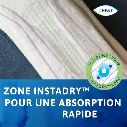 TENA Lady Maxi : Serviette anatomique anti-fuites urinaires puissantes