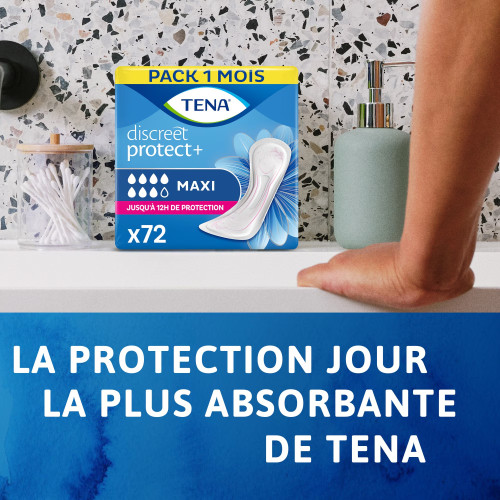 TENA Lady Maxi : Serviette anatomique anti-fuites urinaires puissantes