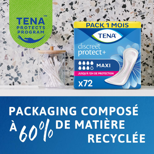 TENA Lady Maxi : Serviette anatomique anti-fuites urinaires puissantes