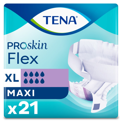 TENA Flex Maxi XL : 4500 ml d'absorption, peau sèche avec FeelDry™