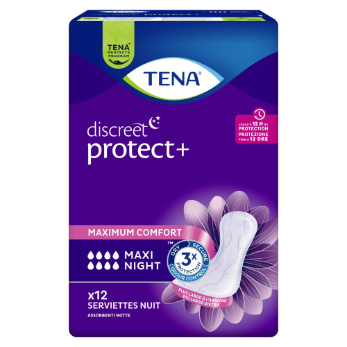 TENA Lady Protège-Nuit Adhésive : 12h anti-fuites, peau sèche