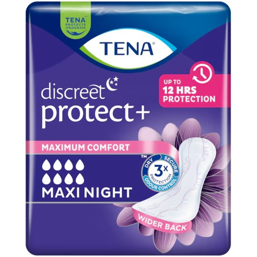 TENA Lady Protège-Nuit Adhésive : 12h anti-fuites, peau sèche
