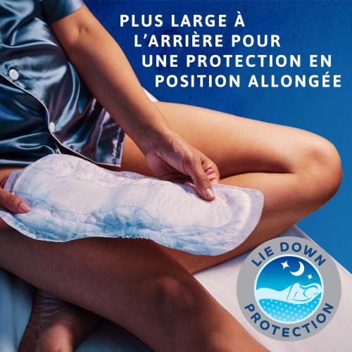 TENA Lady Protège-Nuit Adhésive : 12h anti-fuites, peau sèche
