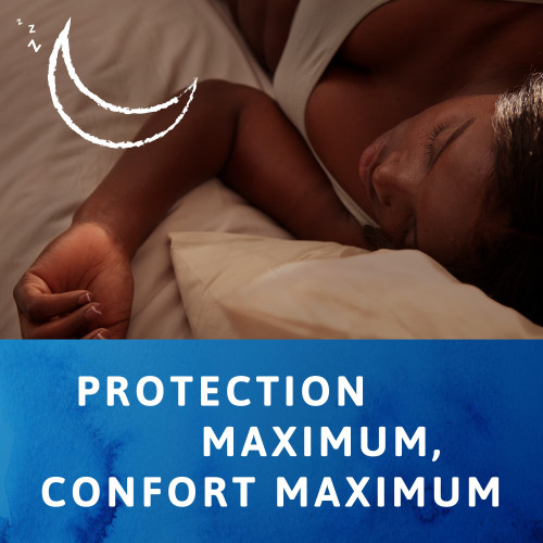 TENA Lady Protège-Nuit Adhésive : 12h anti-fuites, peau sèche
