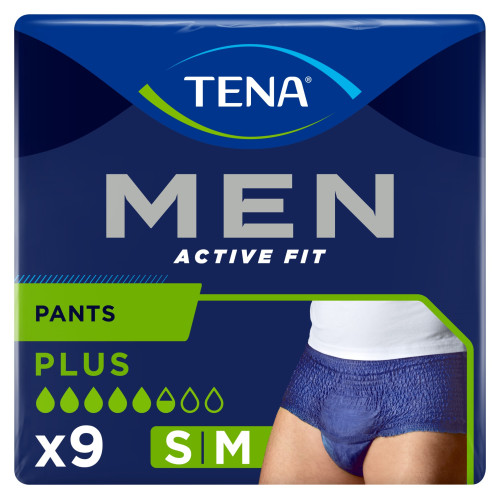 TENA Men Act Fit : Slips urinaires M, protection forte, 9 pièces