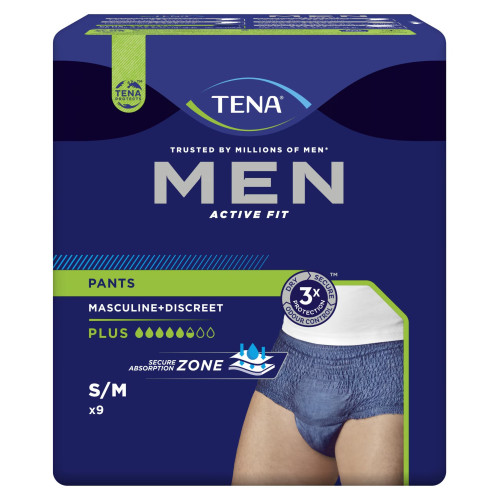 TENA Men Act Fit : Slips urinaires M, protection forte, 9 pièces