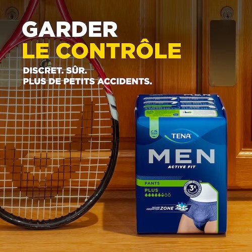 TENA Men Act Fit : Slips urinaires M, protection forte, 9 pièces
