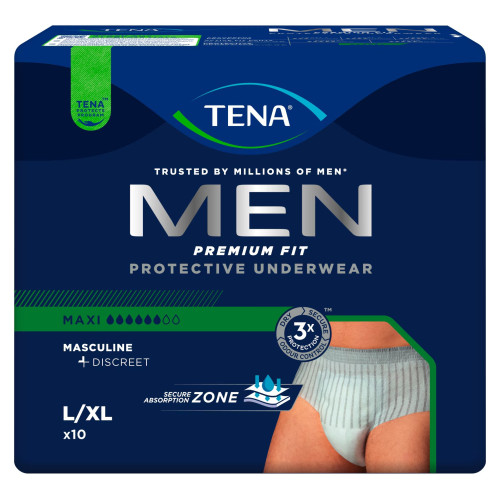 TENA Men Protec Urinaire Niv4 L - Slip absorbant maxi, 10 pièces