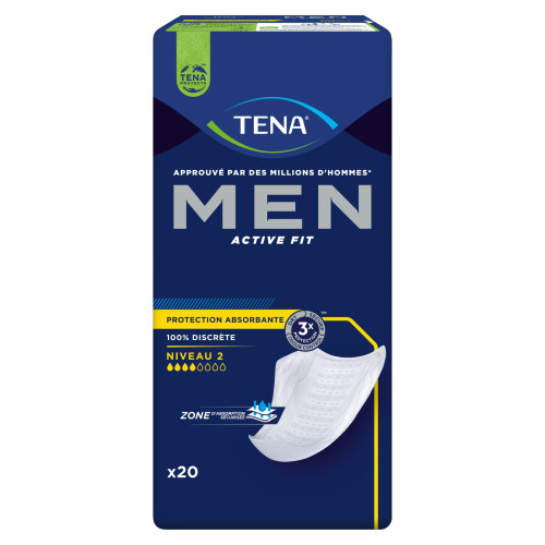 TENA MEN Protec Urinaire Niv 2 - 20 Unités | Fuites Modérées