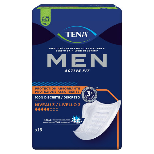 TENA Men Protec Urinaire Niv 3 - 16 Unités | Absorption 710 ml