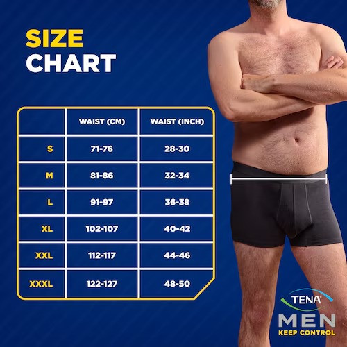 Boxer TENA M : Confort et absorption pour incontinence légère