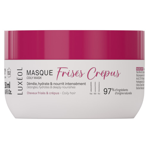 Luxeol Masque Frisés : Douceur & brillance pour boucles 4A-4C - 250ml