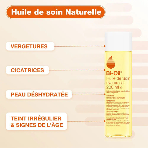 Huile Bi-Oil : Soin naturel vergetures & cicatrices - 125ml