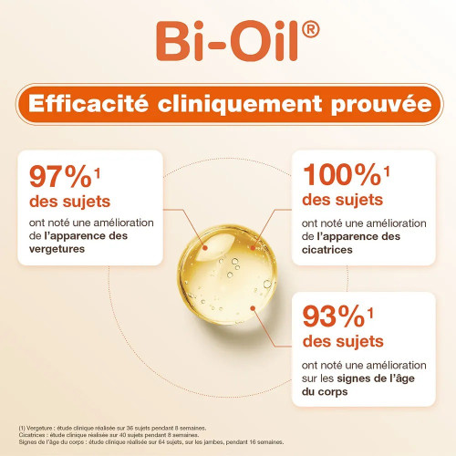Huile Bi-Oil : Soin naturel vergetures & cicatrices - 125ml