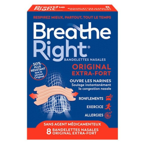 Breathe Right Extra Fort : Soulagement instantané congestion nasale