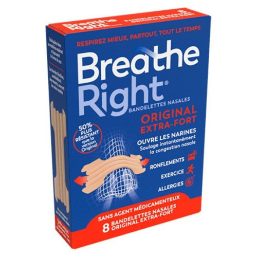Breathe Right Extra Fort : Soulagement instantané congestion nasale