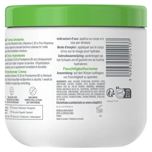 Cetaphil Crème Corps : Hydratation 24h Peaux Sèches & Sensibles 450g
